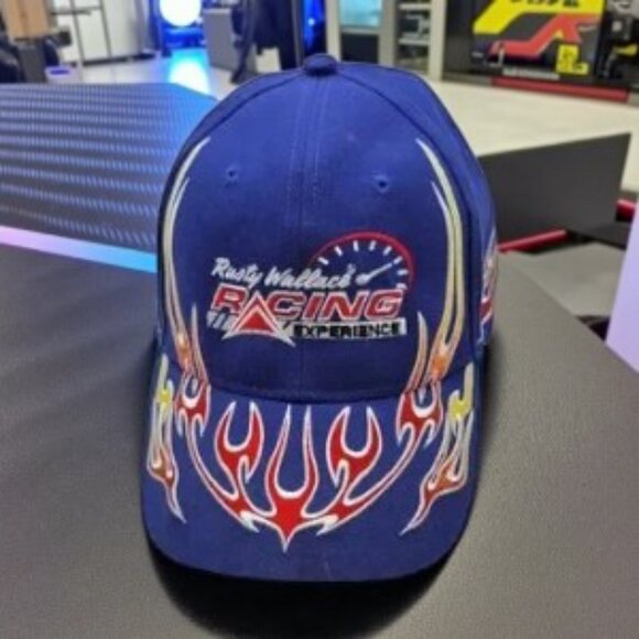 Head Shots Rusty Wallace Racing Experience Ball Cap Sports Flame NASCAR Snapback - Picture 5 of 7